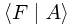 \left<F\mid A\right>